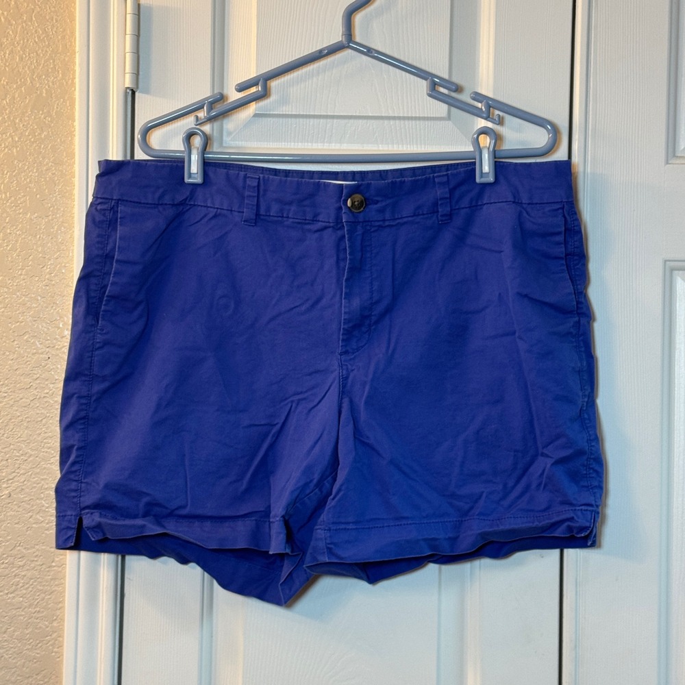 Old Navy Royal Blue Everyday Shorts, Women's Plus Size 16 Cotton Flat Front